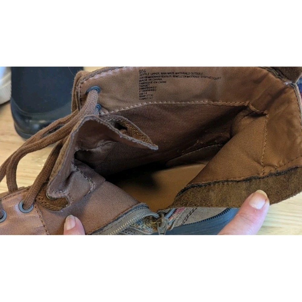 Mossimo Combat Ankle Boots 9.5 Aztec Rainbow Side Zip Festival Boho Southwestern - Picture 9 of 10